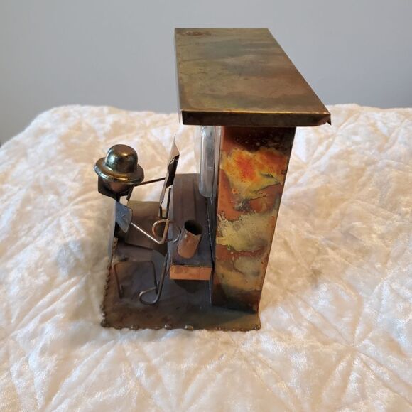 Vintage Brass Copper Tin Musical Saloon Metal Art Sculpture - Picture 6 of 10